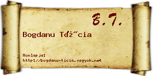 Bogdanu Tícia névjegykártya